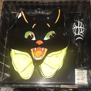 NIP Spooky Ceramic Cat Plate + Spreader